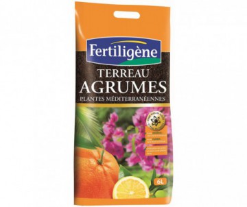 TERREAU AGRUMES ET PLANTES MEDITERRANENNE 6L - FERTILIGENE