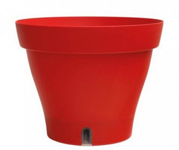BAC RESRVE D'EAU PAPYRUS ROND DIAMETRE 30CM ROUGE