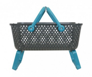 PANIER KAJO DE RECOLTE 15LITRES GRIS-TURQUOISE