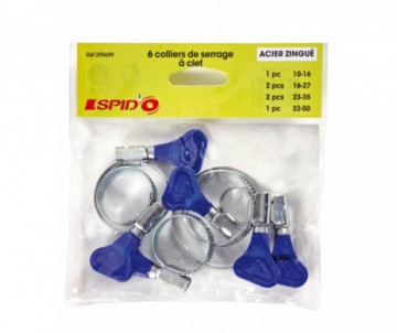 6 COLLIERS DE SERRAGE BANDE ACIER X6 - SPIDO 299699