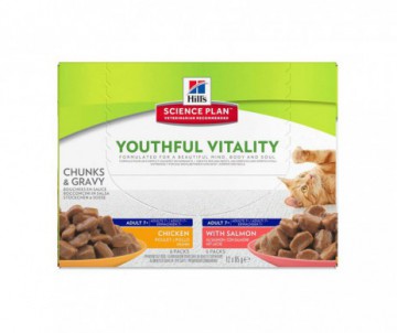 FELINE YOUTHFUF VITALITY PACK DE 6 POULET 6 SALMON 12X85GR