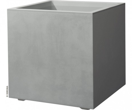 POT CARRE CUBO MILLENNIUM BETON COTES 39CM X HAUTEUR 39 CM