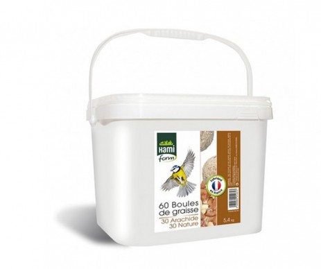 SEAU DE 60 BOULES DE GRAISSE MIXTE