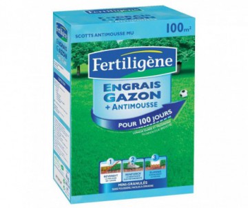ENGRAIS GAZON ANTI-MOUSSES 4KG - POUR 100M2 - FERTILIGENE