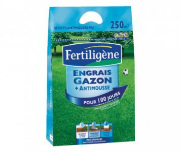 ENGRAIS GAZON ET ANTI-MOUSSES 10KG - POUR 250 M2 - FERTILIGENE