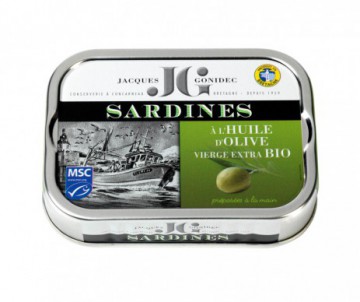 SARDINES A L'HUILE D'OLIVE BIO GONIDEC 115GR