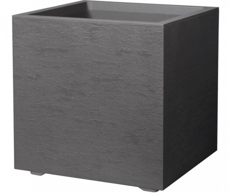 POT CARRE CUBE GRAVITY 39 CM CARBONE CÔTES 39 CM X HAUTEUR 39 CM