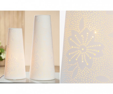 LAMPE PORCELAINE FLEUR