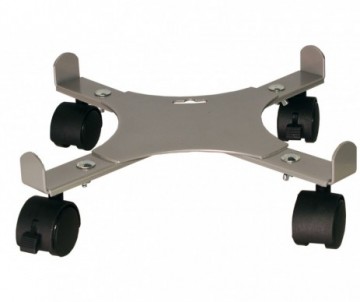 SUPPORT 4 ROULETTES GRIS ALU