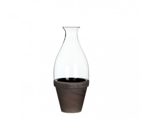 CLOCHE RONDE TRANSP/POT-H30CM