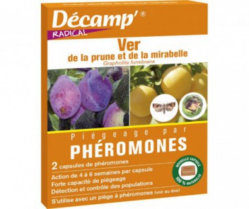 PHEROMONE CONTRE LE VER DE LA PRUNE ET MIRABELLE X 2 CAPSULES - DECAMP