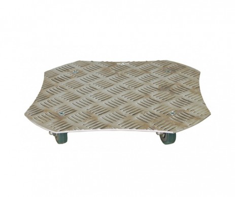 ROULE POT ALUMINIUM 4 ROULETTES 34X34CM CHARGE 140KG