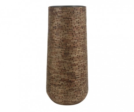 VASE ROND ABBOT MARRON D52