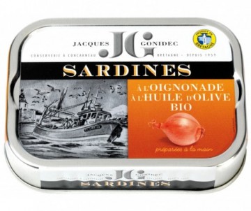 SARDINES HUILE D'OLIVE OIGNONADE BIO