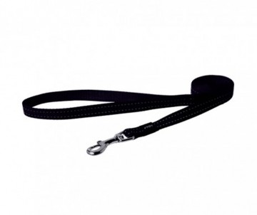 LAISSE UTILITY POUR CHIEN 11MM NOIR COUTURES REFLECHISSANTES