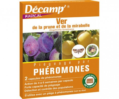 PHEROMONE CONTRE LE VER DE LA PRUNE ET MIRABELLE X 2 CAPSULES - DECAMP