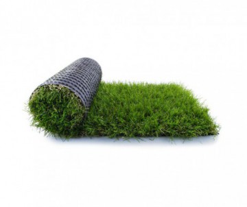 GAZON SYNTHETIQUE LONG 2 COULEURS ROULEAU DE 1X25M VENDU A LA COUPE - PRIX AU METRE LINEAIRE