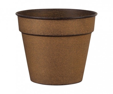 POT ACIER MARRON D28CM