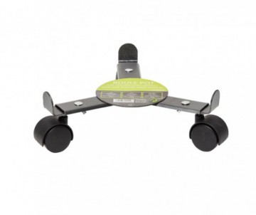 ROULE POT EXTENSIBLE 27/37CM 3 ROULETTES CHARGE 75KG GRIS ALUMINIUM