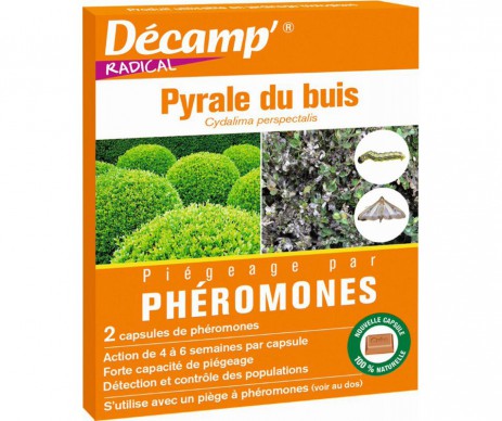 PHEROMONES CONTRE LA PYRALE DU BUIS X 2 CAPSULES - DECAMP