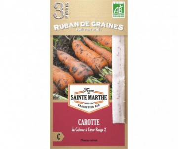 CAROTTE COLMAR A COEUR ROUGE EN RUBAN FERME DE SAINTE MARTHE