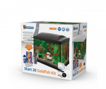 AQUARIUM START 20 GOLDFISH KIT NOIR