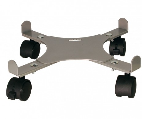 SUPPORT 4 ROULETTES GRIS ALU