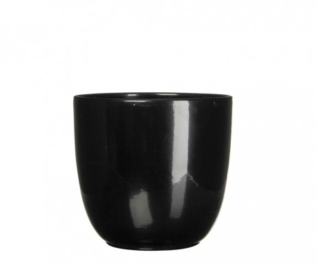 POT RD TUSCA NOIR H23X25CM