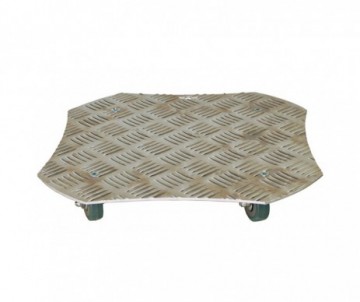 ROULE POT ALUMINIUM 4 ROULETTES 34X34CM CHARGE 140KG
