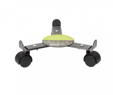 ROULE POT EXTENSIBLE 27/37CM 3 ROULETTES CHARGE 75KG GRIS ALUMINIUM