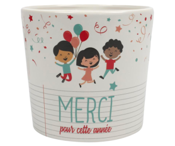 CACHE POT Diamètre 13CM MERCI POUR CETTE ANNEE