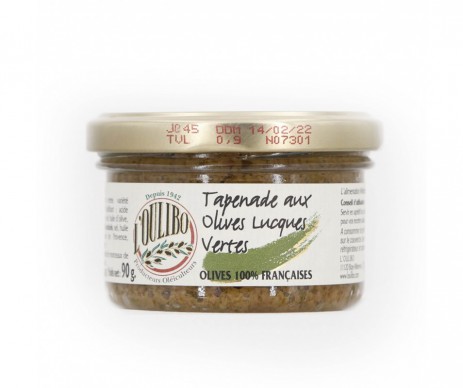 TAPENADE AUX OLIVES LUCQUES VERTES 90GR OULIBO