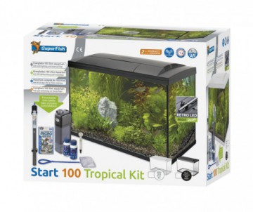 AQUARIUM START 100 TROPICAL KIT NOIR