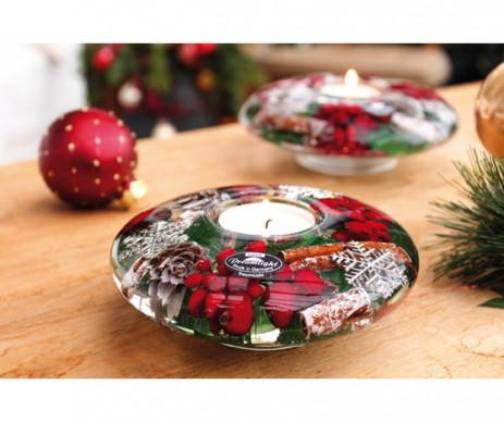 BOUGIE UFO MEDIUM NOEL DIAMETRE 13CM ROUGE