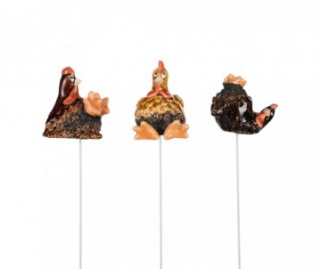 PIQUE POULE MARRON H7CM