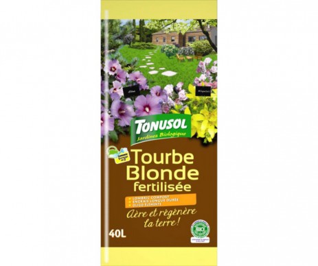TOURBE BLONDE FERTILISEE 40L