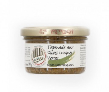TAPENADE AUX OLIVES LUCQUES VERTES 90GR OULIBO