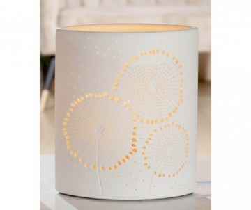 LAMPE PORCELAINE PISSENLIT HAUTEUR 20CM