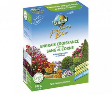 ENGRAIS CROISSANCE SANG+CORNE 800GR - DE 8 A 16M2 - CP JARDIN