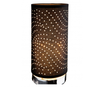 LAMPE EN TISSU SPOTLIGHT NOIR HAUTEUR 33CM