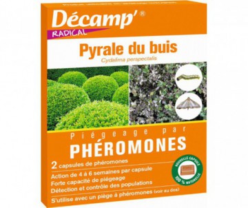 PHEROMONES CONTRE LA PYRALE DU BUIS X 2 CAPSULES - DECAMP