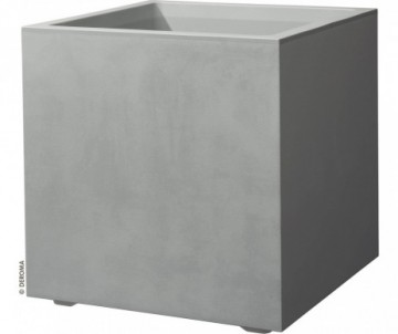 POT CARRE CUBO MILLENNIUM BETON COTES 39CM X HAUTEUR 39 CM