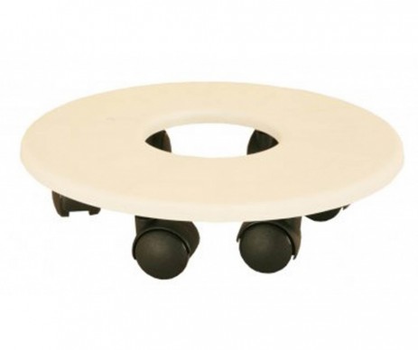 SUPPORT 6 ROULETTES D33CM BLANC