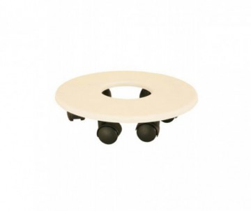 SUPPORT 6 ROULETTES D23CM BLANC
